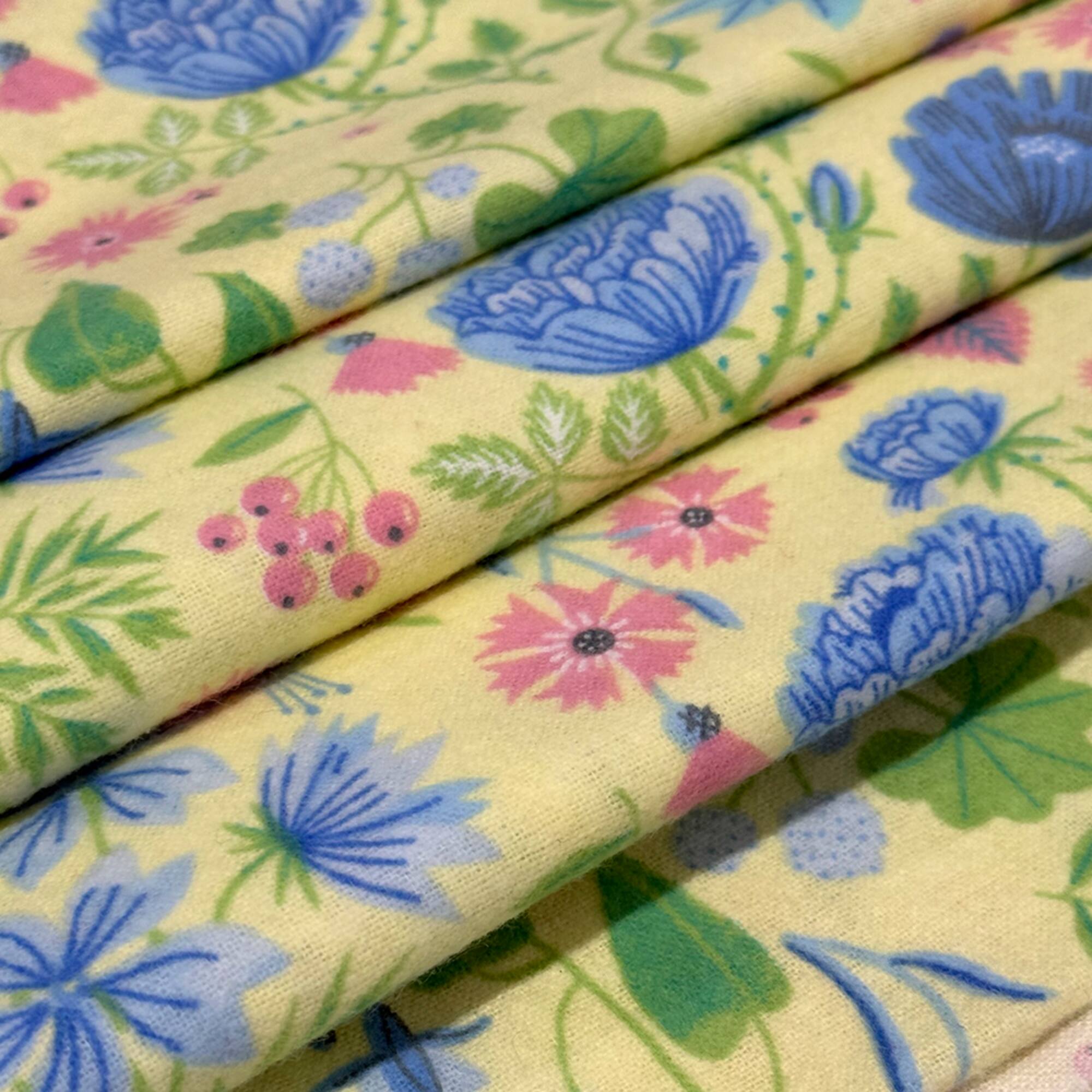 Feldman Yellow Flowers Cotton Flannel